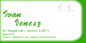 ivan venesz business card